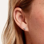 Boucles D'Oreilles Puces Sabia Argent Blanc Oxyde De Zirconium - Puces Femme | Marc Orian