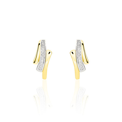 Boucles D'oreilles Puces Melia Or Jaune Diamant - Boucles d'oreilles Pendantes Femme | Marc Orian