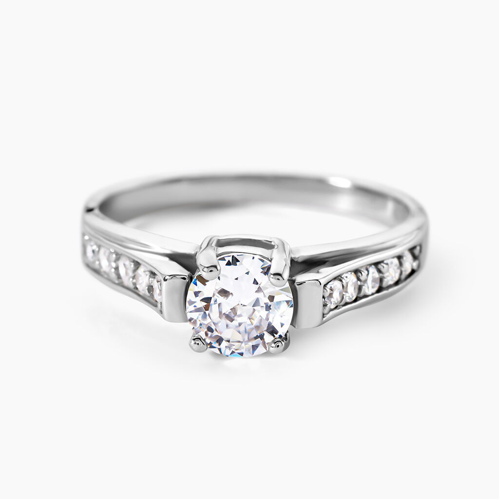 Bague Solitaire Mady Argent Blanc Oxyde De Zirconium - Bijoux fantaisie Femme | Marc Orian