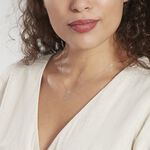 Pendentif Koulmia Trefle Diamante Or Blanc - Pendentifs Femme | Marc Orian