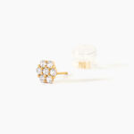 Boucles D'oreilles Puces Eleanor Fleur Or Jaune Oxyde De Zirconium - Puces Femme | Marc Orian