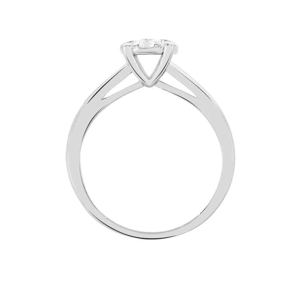 Bague Solitaire Artemis Or Blanc Diamant - Parures de mariage Femme | Marc Orian