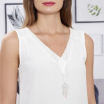 Collier Sautoir Misalie Argent Blanc - Sautoirs Femme | Marc Orian