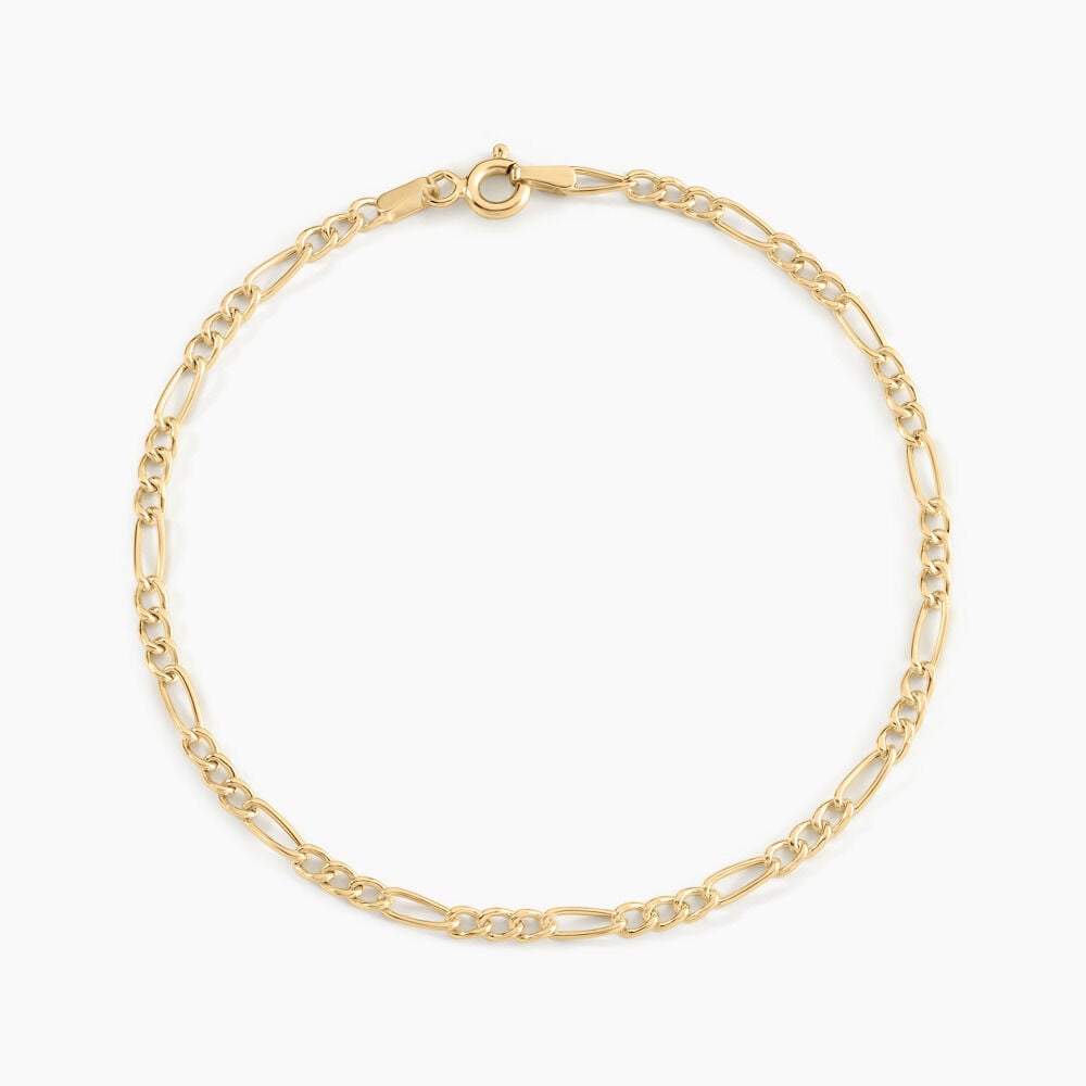 Bracelet Cameo Maille Alternee 1/3 Or Jaune - Bracelets mailles Femme | Marc Orian