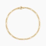 Bracelet Cameo Maille Alternee 1/3 Or Jaune - Bracelets mailles Femme | Marc Orian