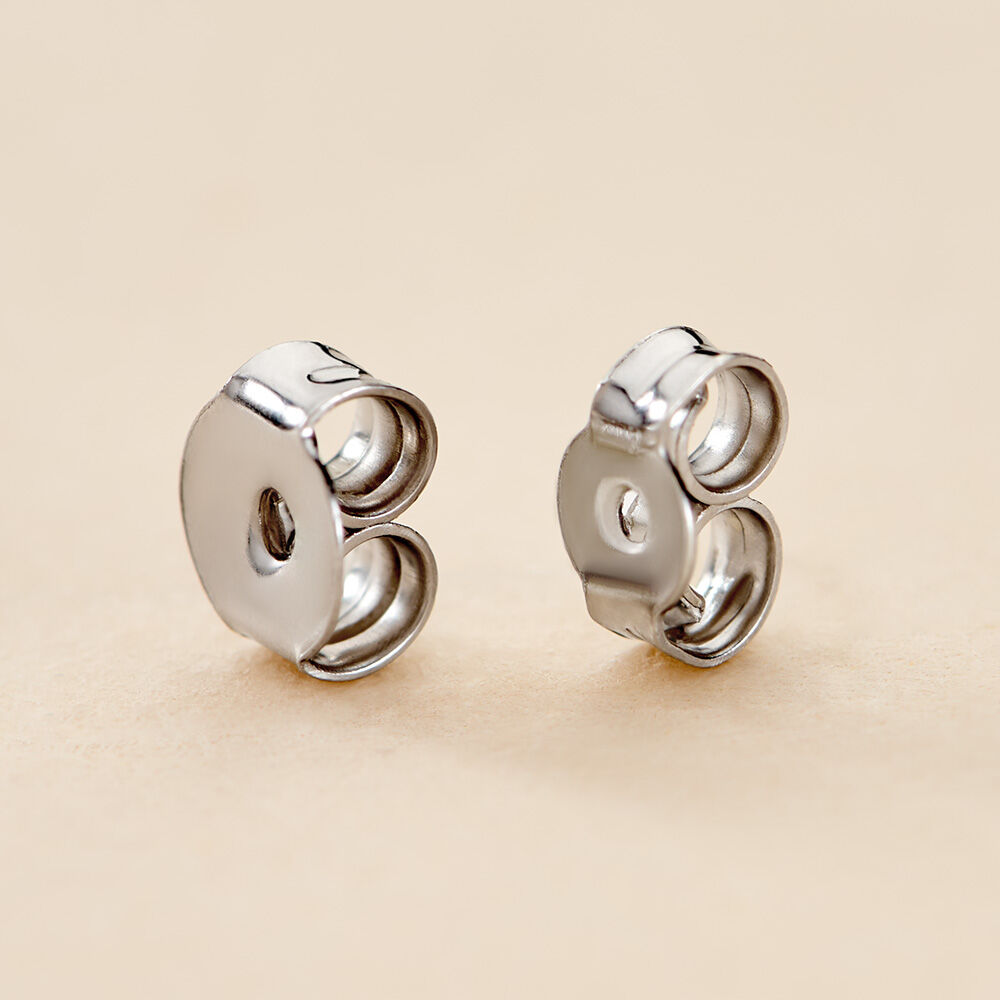 Fermoir Papillon Boucle D'oreille Or Blanc - Soins et accessoires Famille | Marc Orian