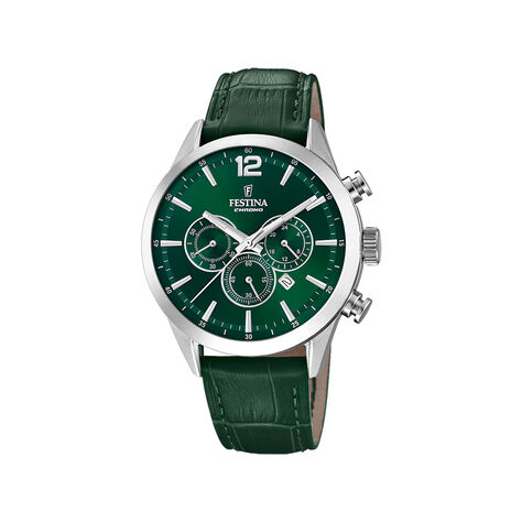 Montre Festina Timeless Chrono 44 Vert - Montres &eacute;tanches Homme | Marc Orian
