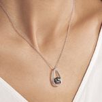 Collier Polynesie Argent Blanc Perle D'imitation Et Oxyde De Zirconium - Colliers avec pierres Femme | Marc Orian