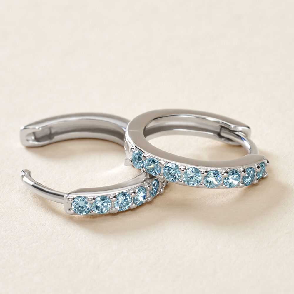 Créoles Rio Argent Blanc Oxyde De Zirconium - Créoles Femme | Marc Orian