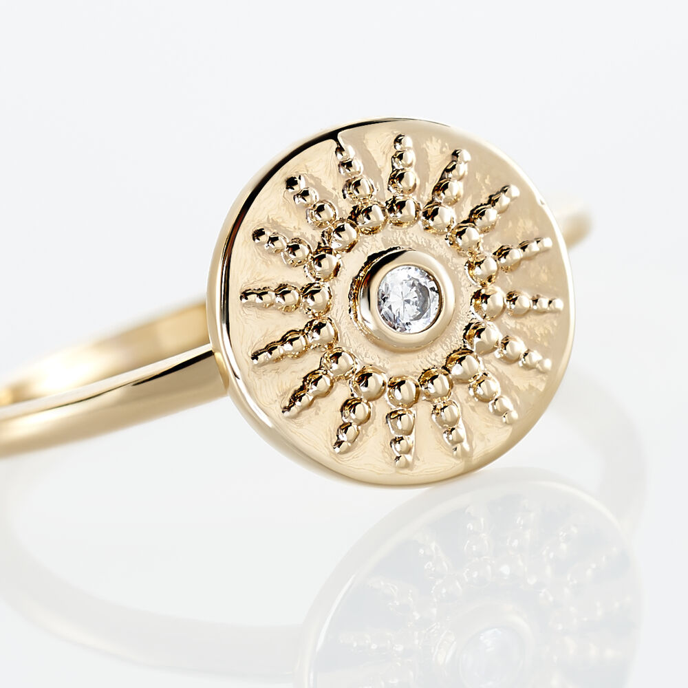 Bague Artea Plaqu&eacute; Or Jaune Oxyde De Zirconium - Bijoux fantaisie Femme | Marc Orian