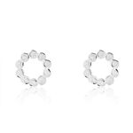 Boucles D'oreilles Puces Argent Blanc Leonhard Oxydes De Zirconium - Puces Femme | Marc Orian