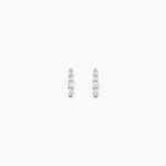 Cr&eacute;oles Anemone Argent Blanc Oxyde De Zirconium - Cr&eacute;oles Femme | Marc Orian