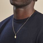 Pendentif Ange Rond Cisele Or Jaune - M&eacute;dailles et m&eacute;daillons Famille | Marc Orian