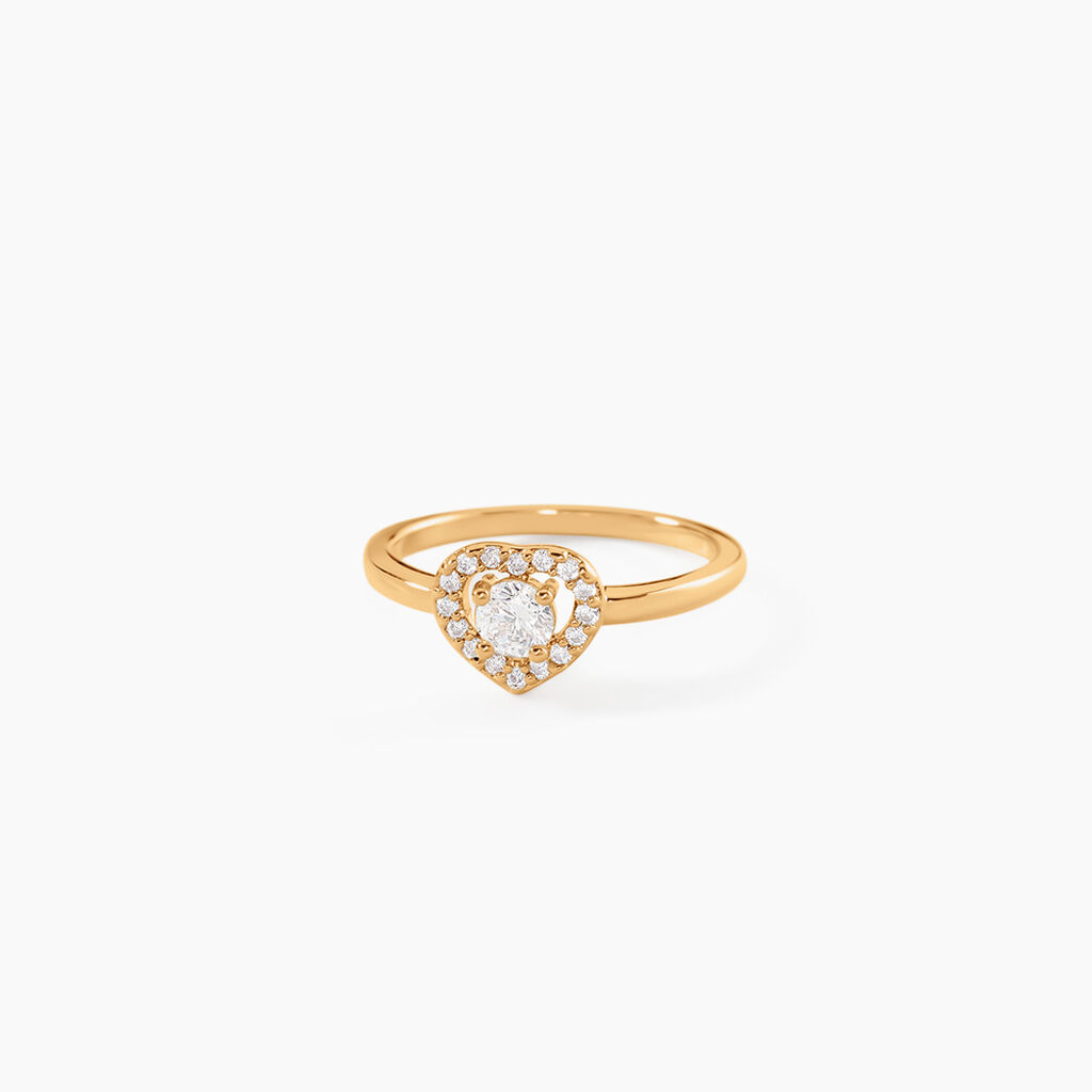 Bague Alais Plaqu&eacute; Or Jaune Oxyde De Zirconium - Bijoux fantaisie Femme | Marc Orian