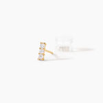 Boucles D'oreilles Puces Youssa Barrettes Or Jaune Oxyde De Zirconium - Puces Femme | Marc Orian