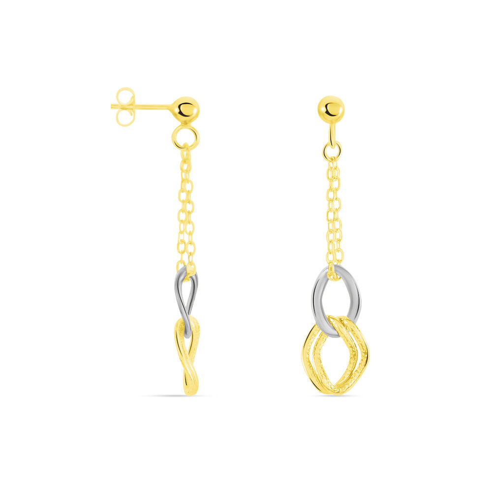Boucles D'oreilles Pendantes Louisa Or Bicolore - Pendantes Femme | Marc Orian