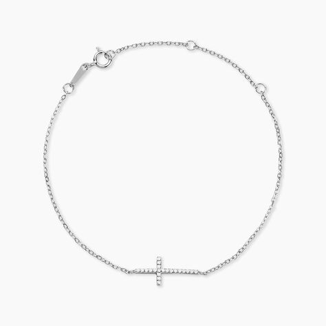 Bracelet Rayan Argent Blanc Oxyde De Zirconium - Bracelets fantaisie Femme | Marc Orian