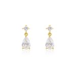 Boucles D'oreilles Pendantes Faas Or Jaune Oxyde De Zirconium - Pendantes Femme | Marc Orian