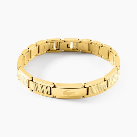 Bracelet Lacoste Stencil Acier Jaune - Bracelets cha&icirc;nes Homme | Marc Orian