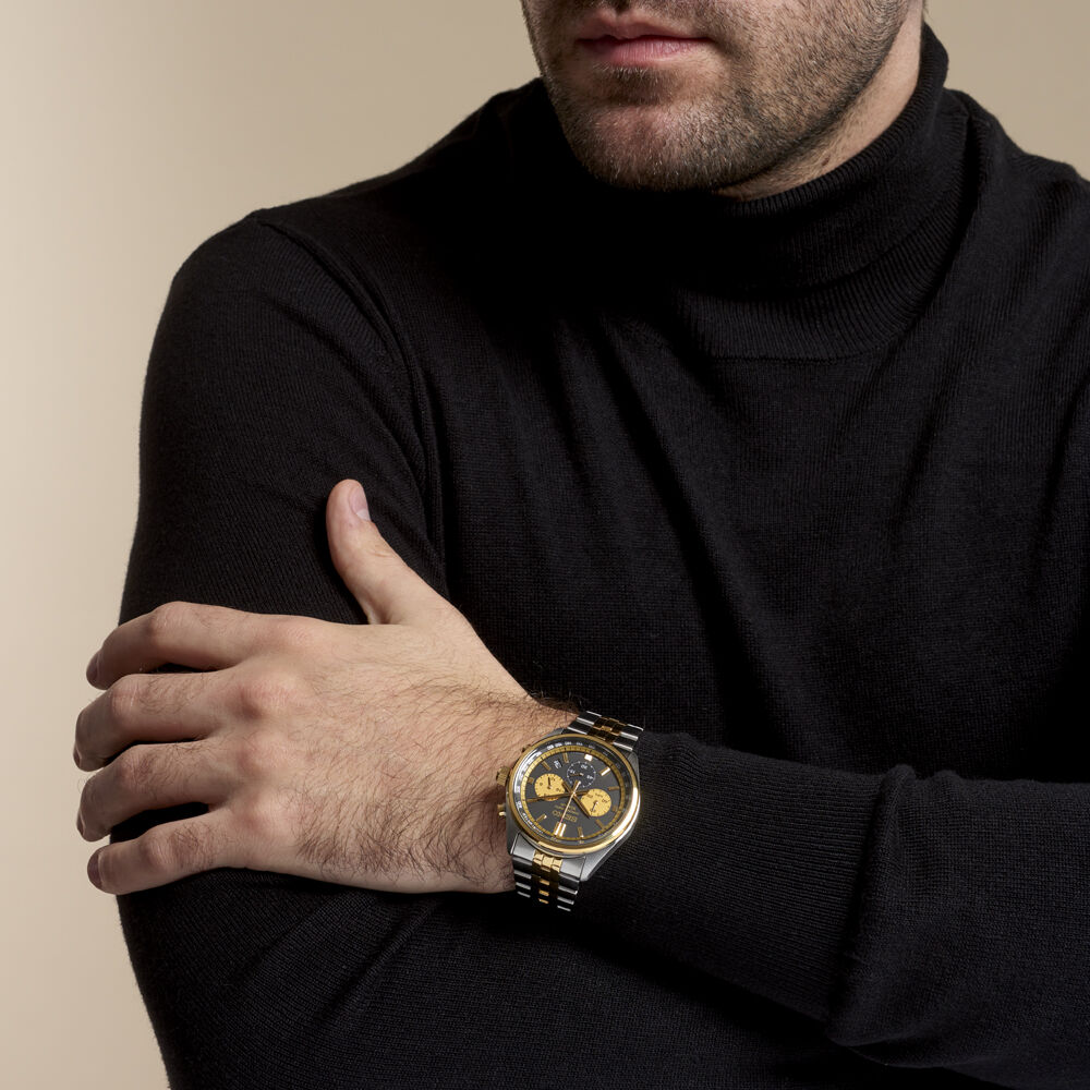 Montre Seiko Sport Bicolore Doré / Noir - Fête des pères Homme | Marc Orian