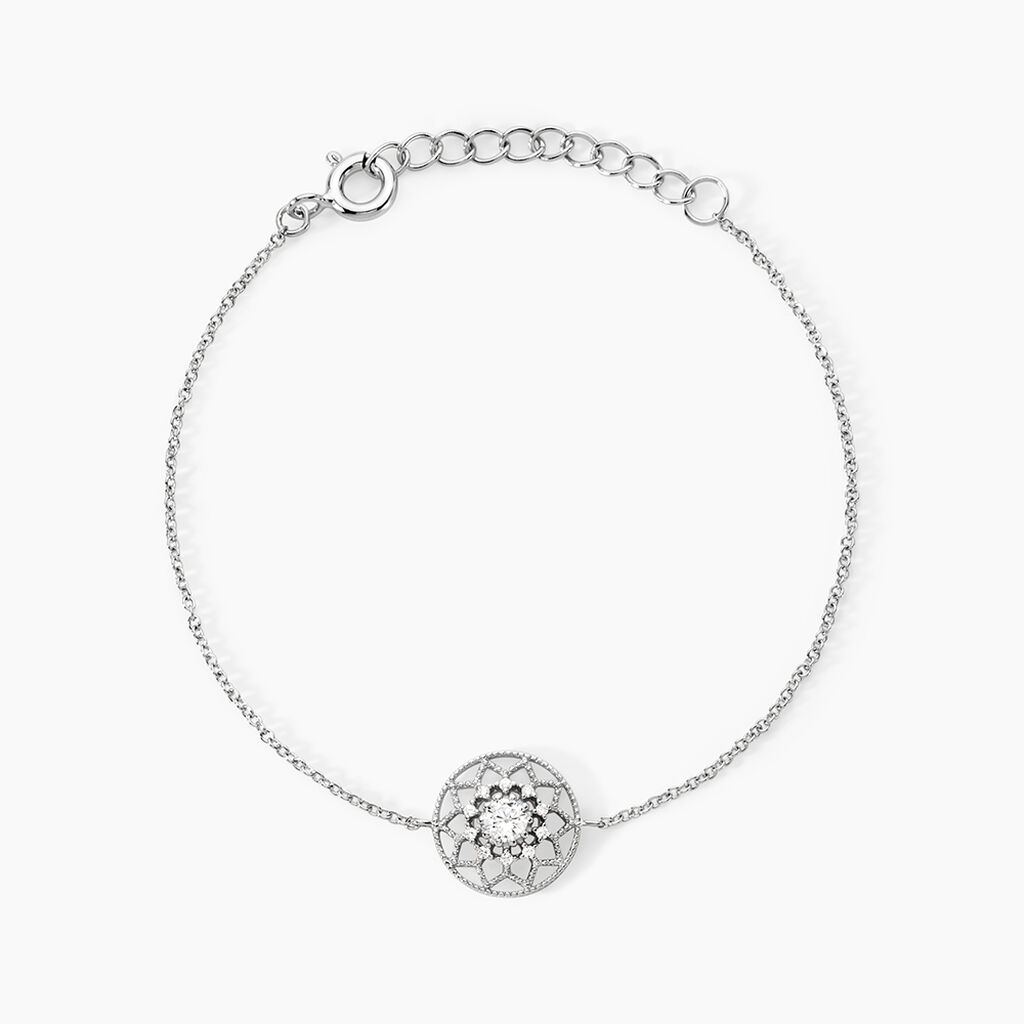 Bracelet Cassandria Argent Blanc Oxyde De Zirconium - Bracelets fantaisie Femme | Marc Orian