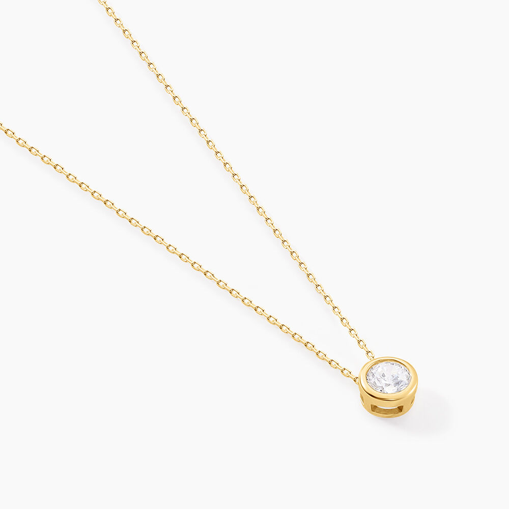 Collier Columbine Or Jaune Oxyde De Zirconium Blanc - Colliers avec pierres Femme | Marc Orian