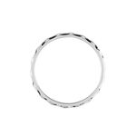 Alliance Marguerite Demi Jonc Classique Or Blanc - Alliances personnalis&eacute;es Femme | Marc Orian