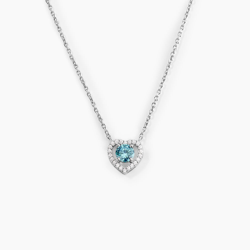 Collier Suzon Argent Blanc Oxyde De Zirconium - Colliers avec pierres Femme | Marc Orian