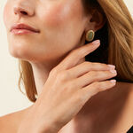 Boucles D'Oreilles Ria Puces  Acier Jaune Aventurine - Puces Femme | Marc Orian