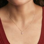 Collier Canice Croix Or Jaune Oxyde De Zirconium - Colliers avec pierres Famille | Marc Orian