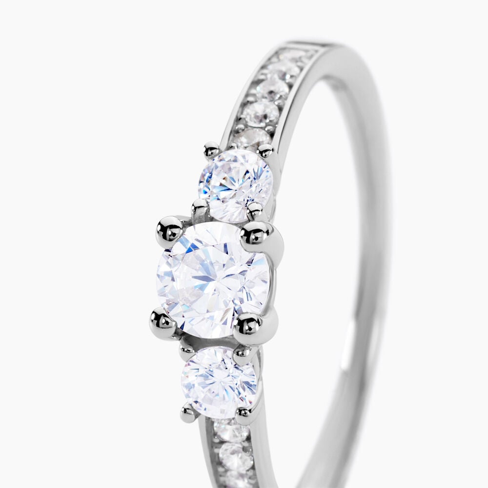 Bague Marie-angelina Argent Blanc Oxyde De Zirconium - Bagues avec pierre Femme | Marc Orian