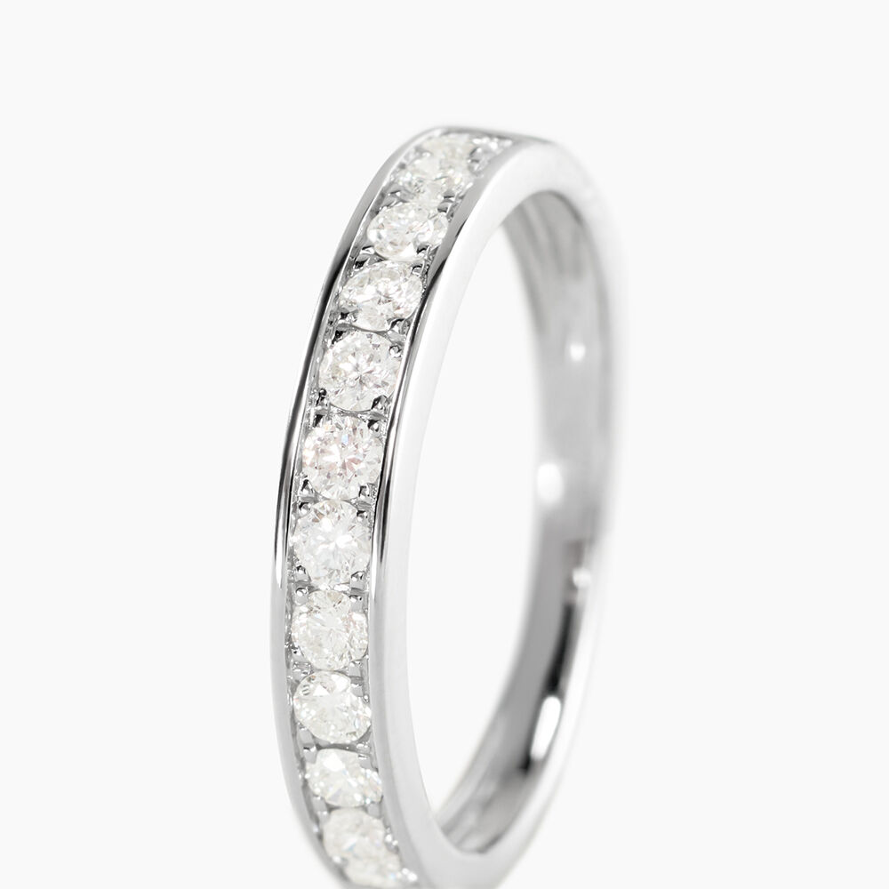 Alliance Dionysa Or Blanc Diamant - Alliances avec pierres Femme | Marc Orian