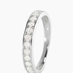 Alliance Dionysa Or Blanc Diamant - Alliances avec pierres Femme | Marc Orian