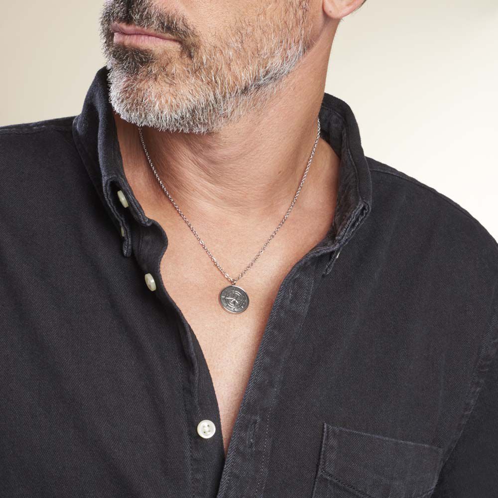 Collier Aryan Acier Blanc - Colliers Homme | Marc Orian