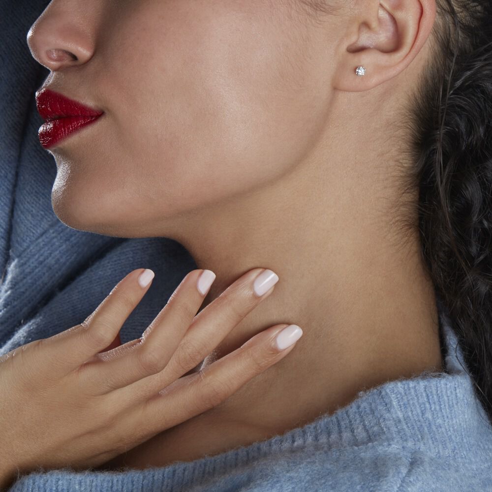 Boucles D'oreilles Puces Fidelia Boule Or Jaune Boules Cristal - Puces Femme | Marc Orian