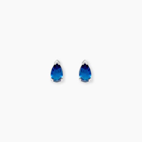 Boucles D'Oreilles Puces Ma&euml;llys Argent Blanc Oxyde De Zirconium - Puces Femme | Marc Orian