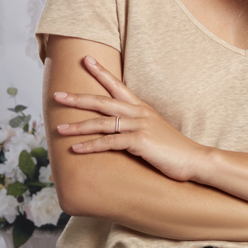 Bague Jessie Argent Rose Oxyde De Zirconium - Bagues avec pierre Femme | Marc Orian