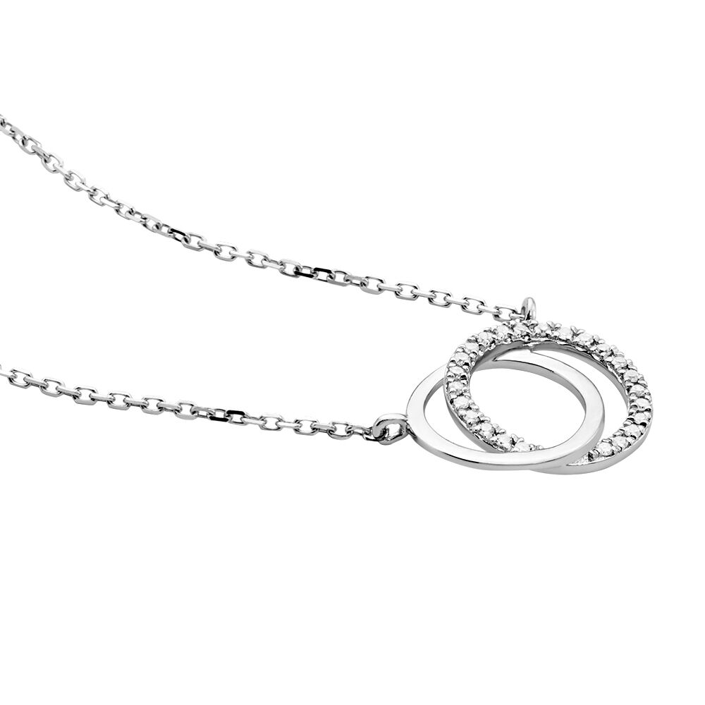 Collier Or Blanc Tresha Diamants - Colliers avec pierres Femme | Marc Orian