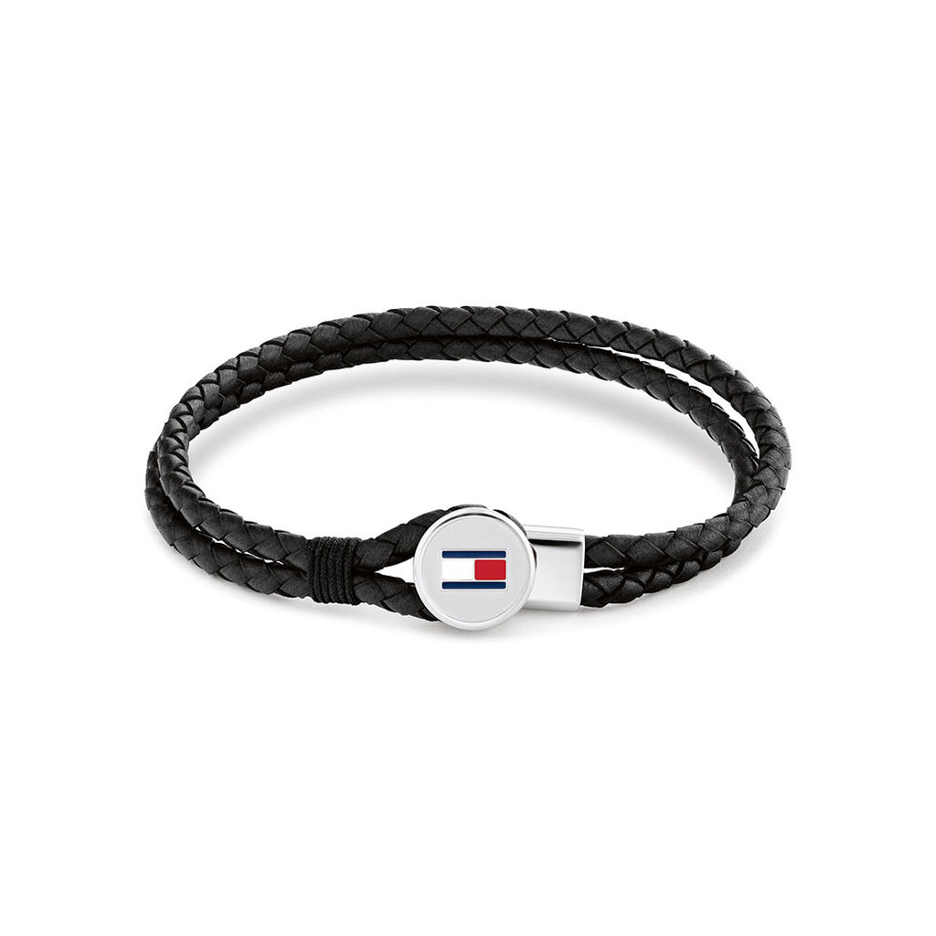 Bracelet Tommy Hilfiger Bruce Cuir De Veau Noir - Bracelets cuir Homme | Marc Orian