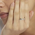 Alliance Magali Ruban Plat Or Blanc - Alliances duo Unisex | Marc Orian