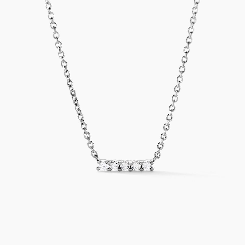 Collier Patti Argent Blanc Diamant Synthétique - Colliers avec pierres Femme | Marc Orian