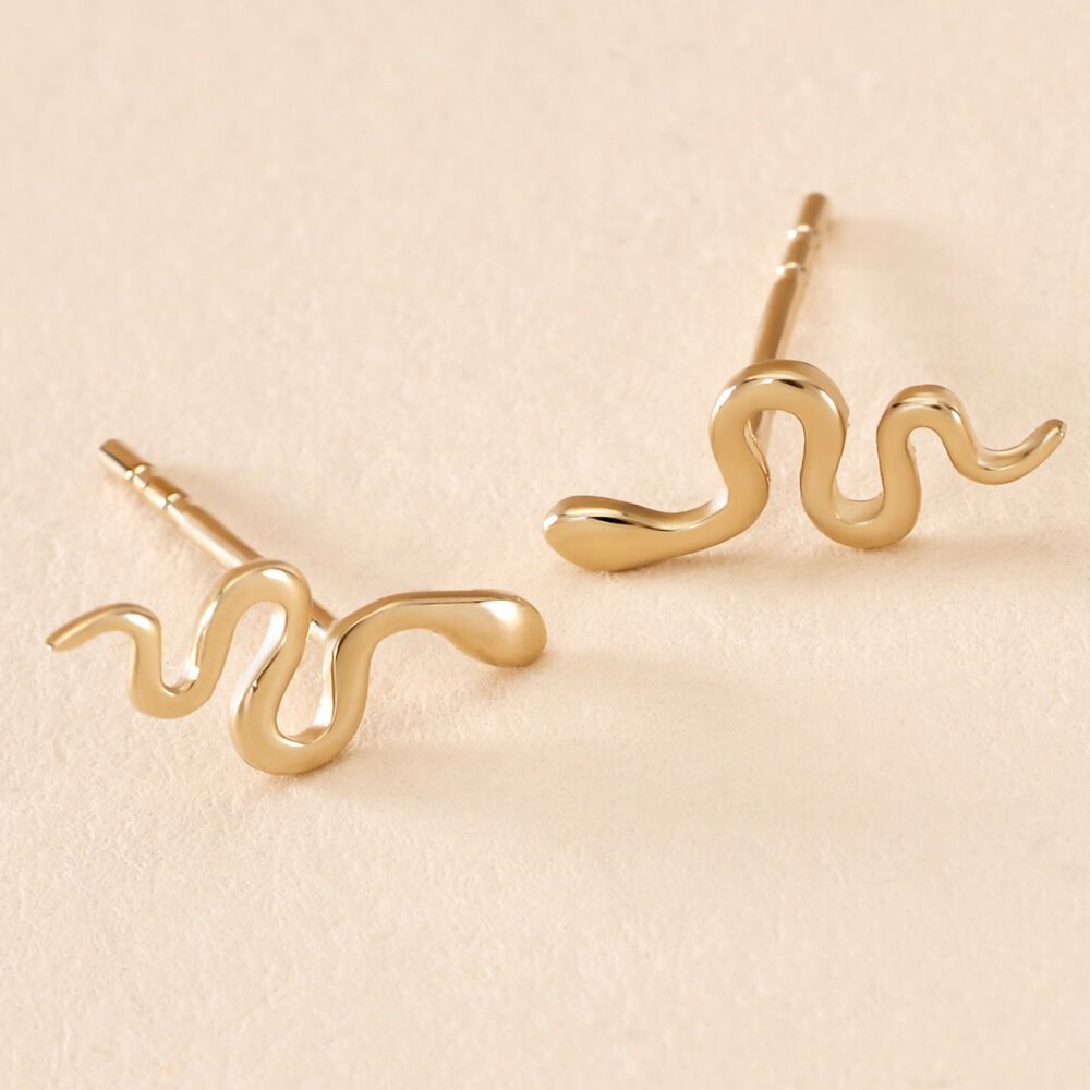 Boucles D'oreilles Puces Serafino Or Jaune - Puces Femme | Marc Orian