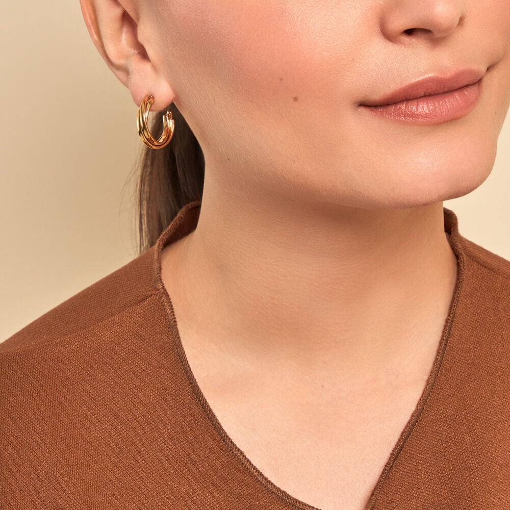 Créoles Myriane Acier Doré - Nouveautés Femme | Marc Orian