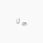 Cr&eacute;oles Karlene Argent Blanc Oxyde De Zirconium - Cr&eacute;oles Femme | Marc Orian