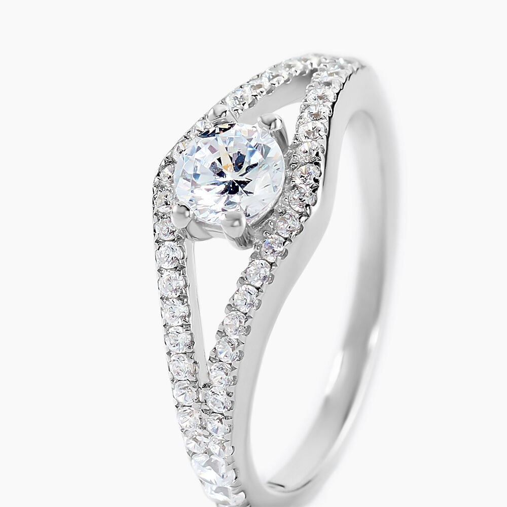 Bague Bernita Argent Blanc Oxyde De Zirconium - Solitaires Femme | Marc Orian