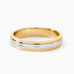 Alliance Or Bicolore Jaune / Blanc Sequana - Alliances duo Unisex | Marc Orian