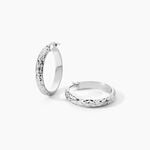 Cr&eacute;oles Argent Blanc Esmee - Cr&eacute;oles Femme | Marc Orian