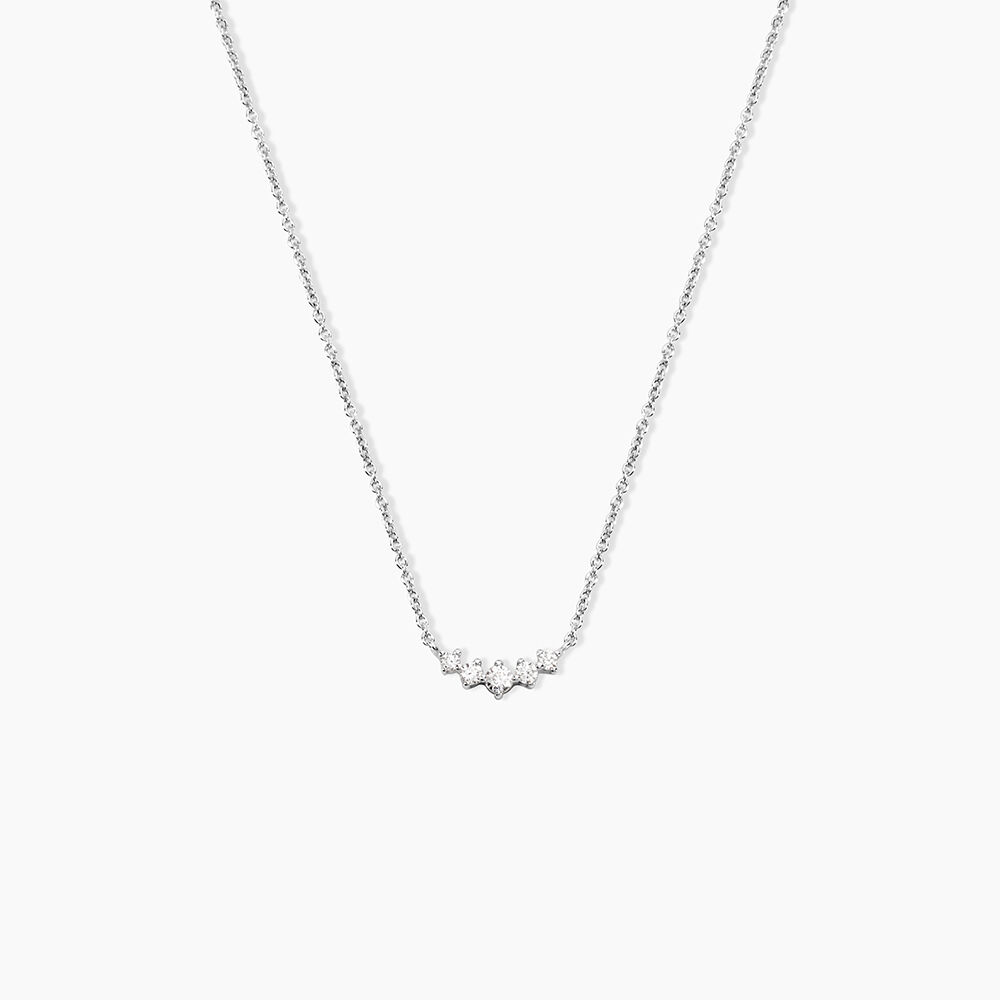 Collier Elinore Argent Blanc Oxyde De Zirconium - Nouveautés Femme | Marc Orian