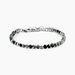 Bracelet Jourdan Acier Blanc Obsidienne - Bracelets cha&icirc;nes Homme | Marc Orian