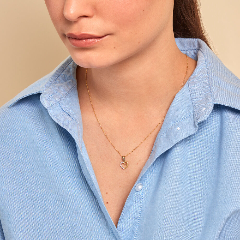 Pendentif Aereda Or Jaune Oxyde De Zirconium - Pendentifs Femme | Marc Orian